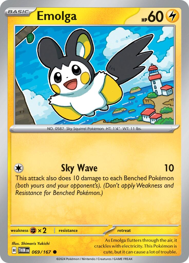 Emolga (069/167) [Scarlet & Violet: Twilight Masquerade] | Amazing Games TCG