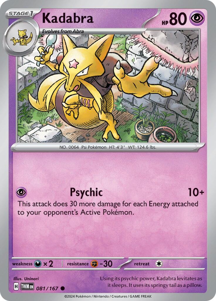 Kadabra (081/167) [Scarlet & Violet: Twilight Masquerade] | Amazing Games TCG