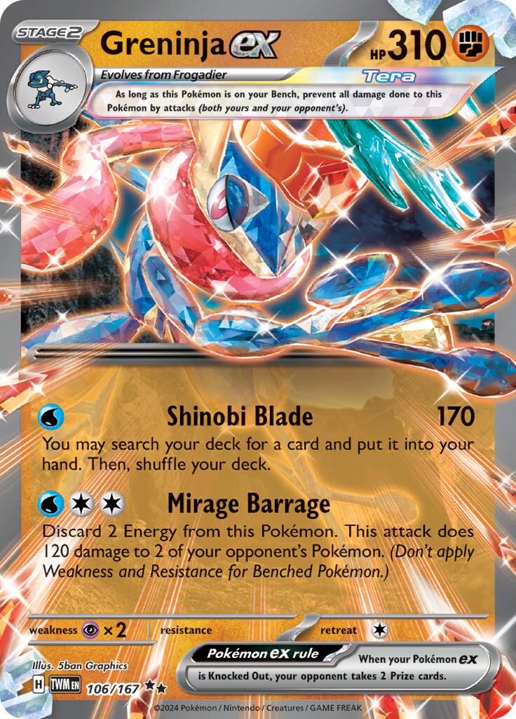 Greninja ex (106/167) [Scarlet & Violet: Twilight Masquerade] | Amazing Games TCG