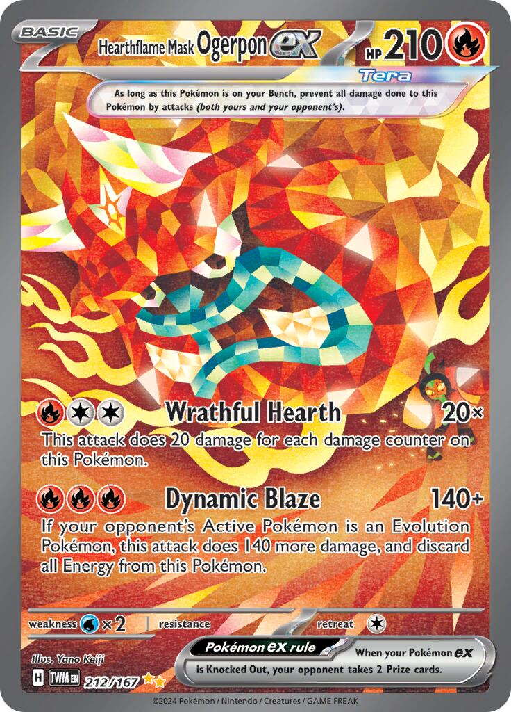 Hearthflame Mask Ogerpon ex (212/167) [Scarlet & Violet: Twilight Masquerade] | Amazing Games TCG