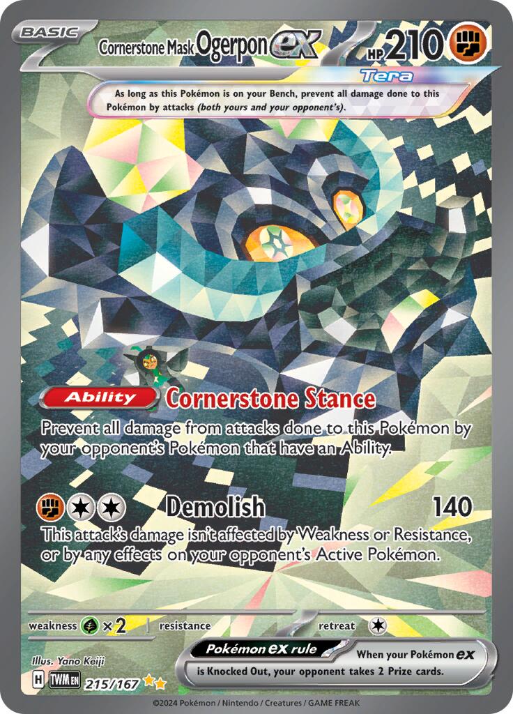 Cornerstone Mask Ogerpon ex (215/167) [Scarlet & Violet: Twilight Masquerade] | Amazing Games TCG