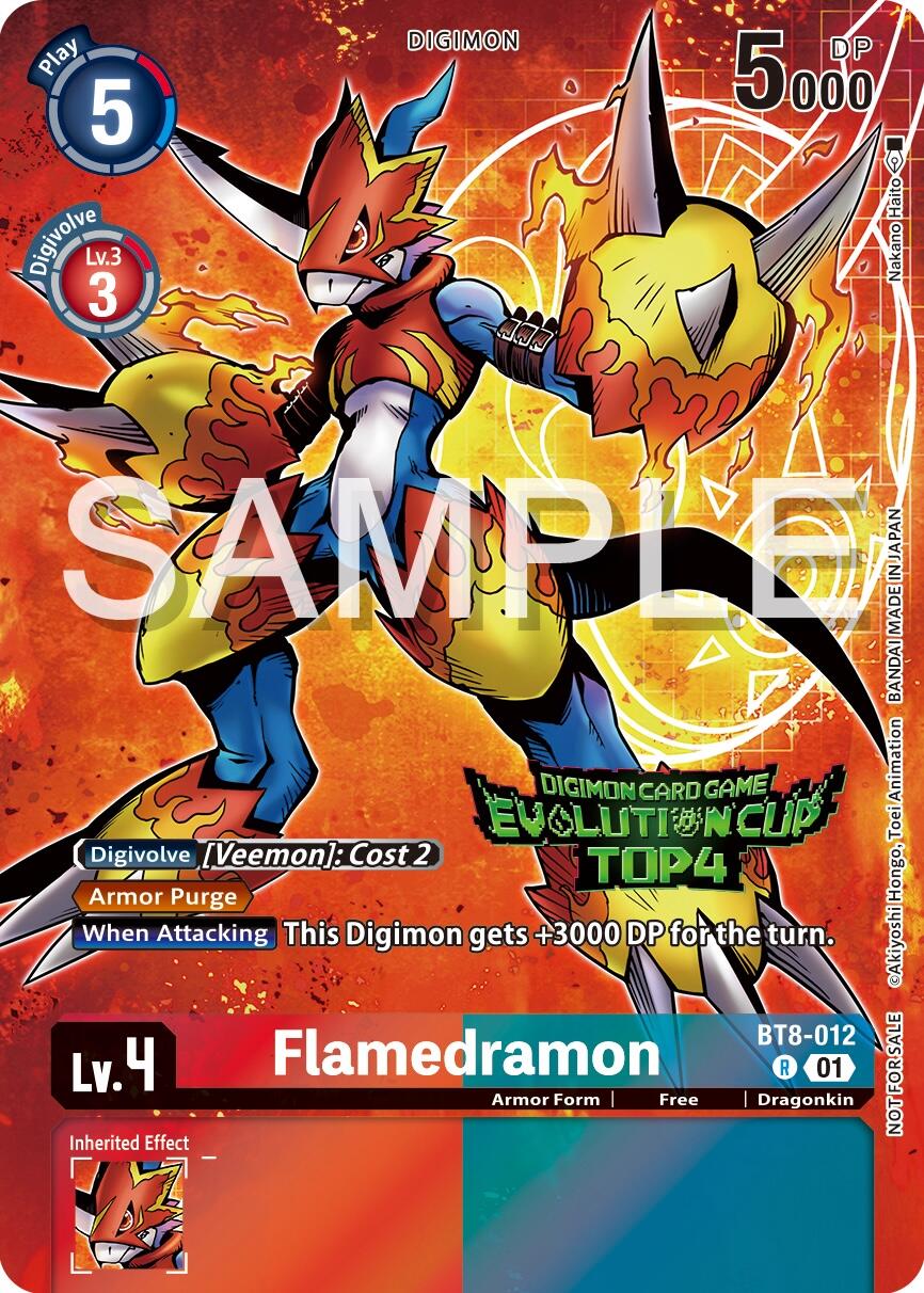 Flamedramon [BT8-012] (2024 Evolution Cup Top 4) [New Awakening Promos] | Amazing Games TCG
