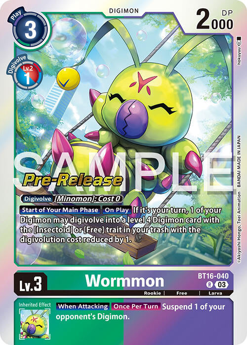 Wormmon [BT16-040] [Beginning Observer Pre-Release Promos] | Amazing Games TCG