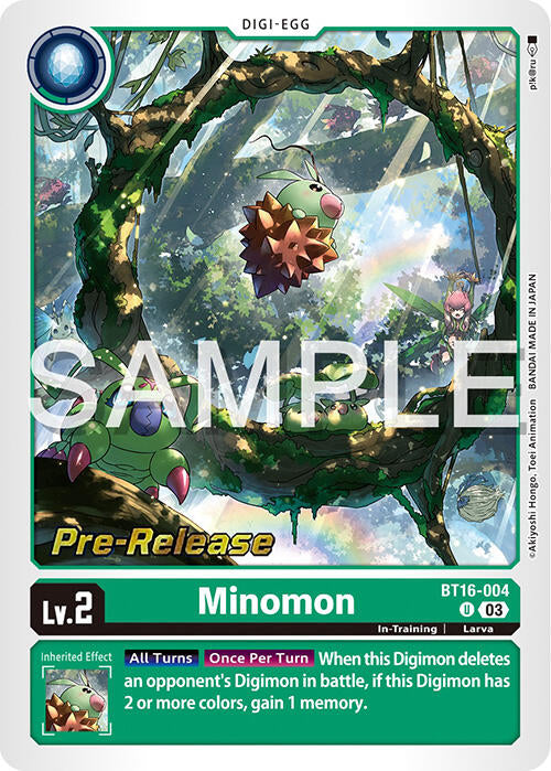Minomon [BT16-004] [Beginning Observer Pre-Release Promos] | Amazing Games TCG