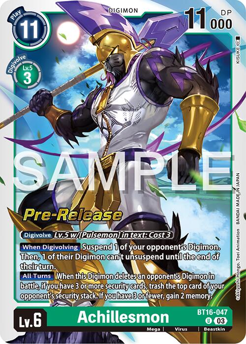 Achillesmon [BT16-047] [Beginning Observer Pre-Release Promos] | Amazing Games TCG