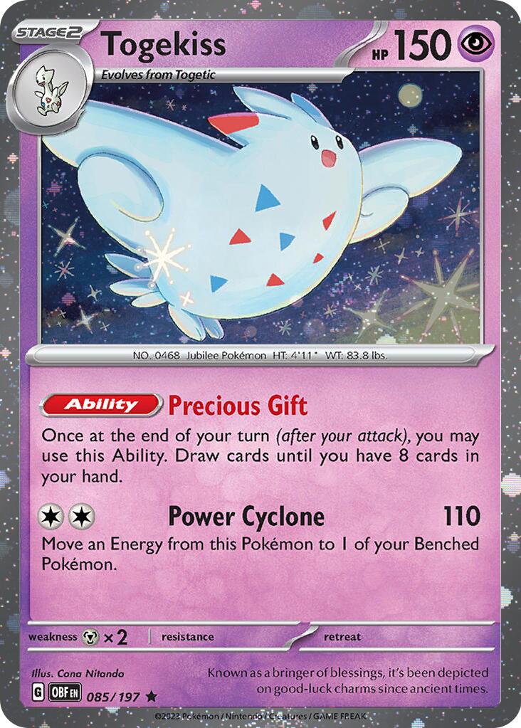 Togekiss (085/197) (Cosmos Holo) [Scarlet & Violet: Obsidian Flames] | Amazing Games TCG