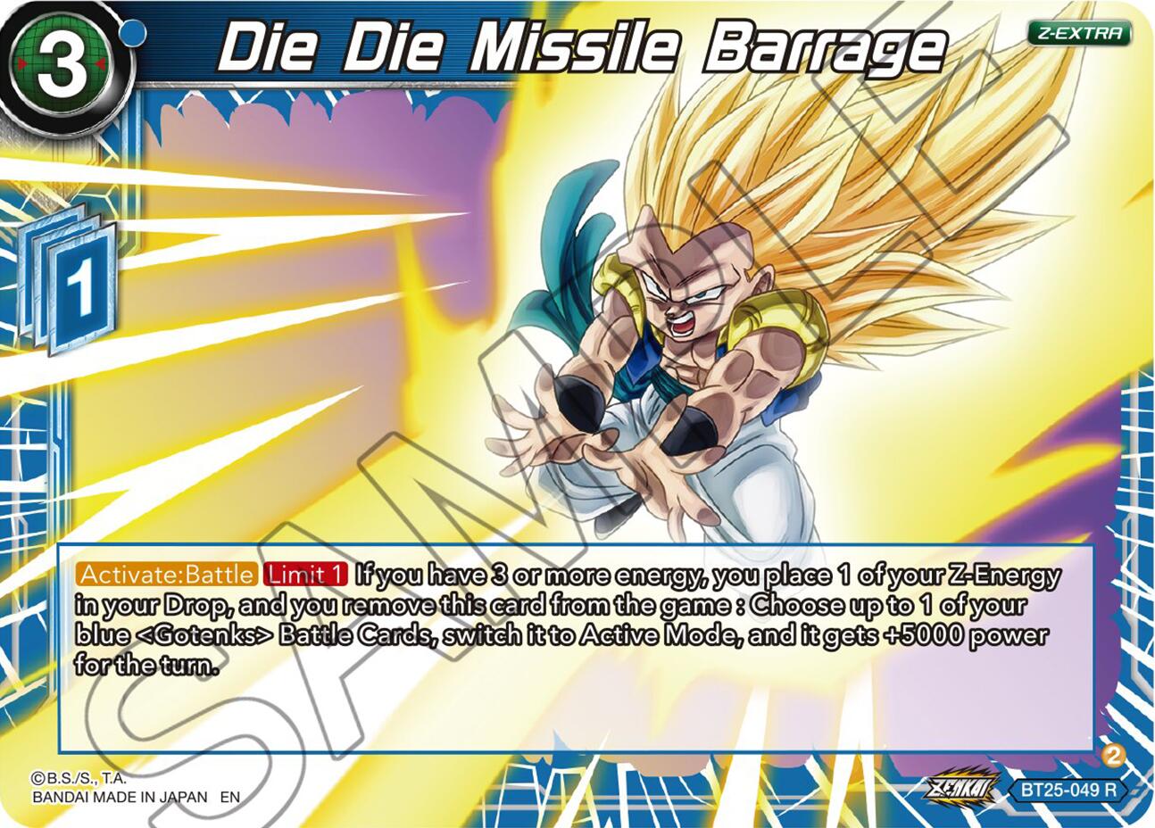 Die Die Missile Barrage (BT25-049) [Legend of the Dragon Balls] | Amazing Games TCG