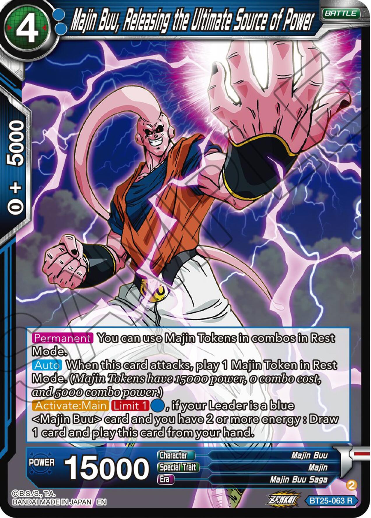 Majin Buu, Releasing the Ultimate Source of Power (BT25-063) [Legend of the Dragon Balls] | Amazing Games TCG