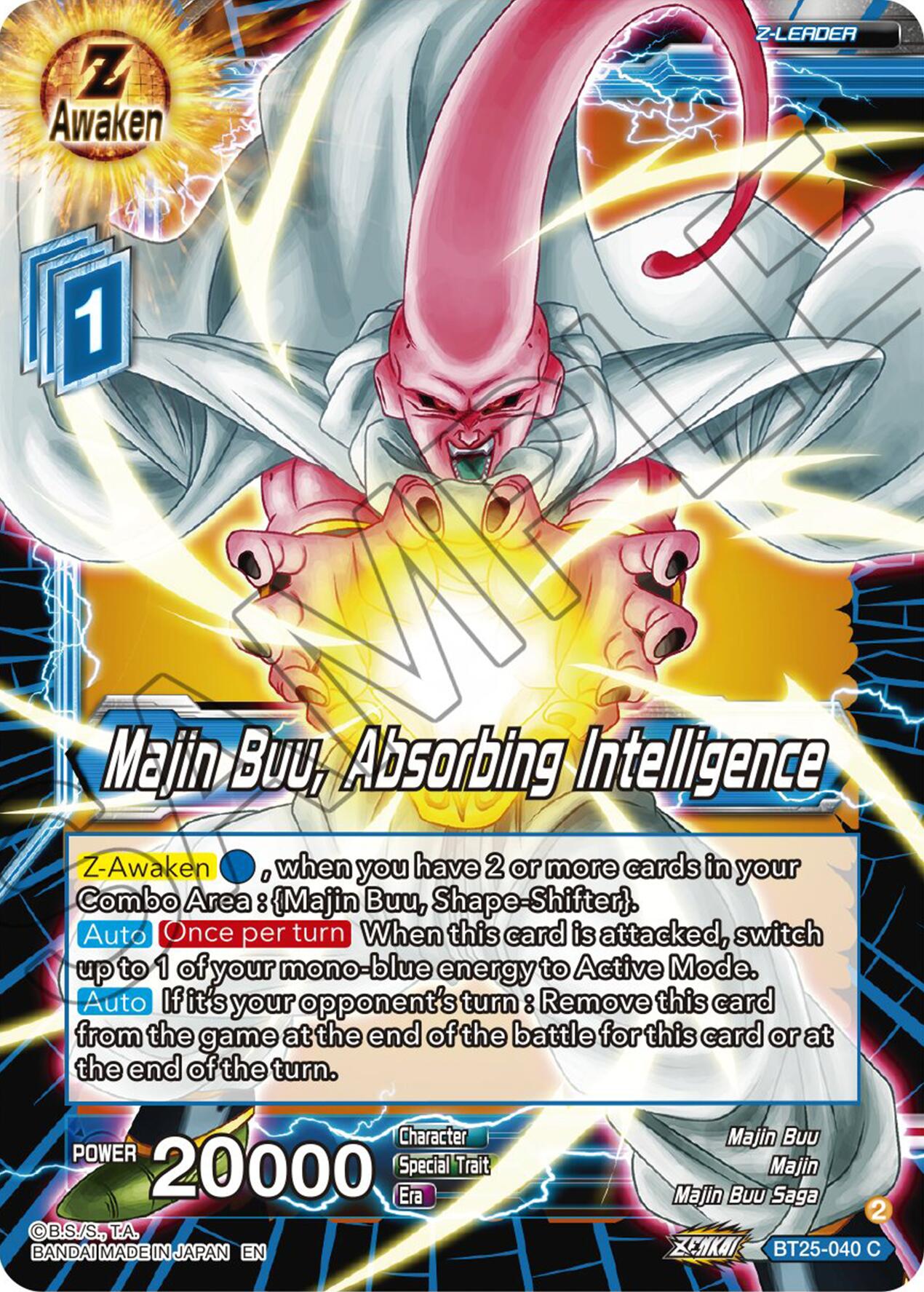 Majin Buu, Absorbing Intelligence (BT25-040) [Legend of the Dragon Balls] | Amazing Games TCG
