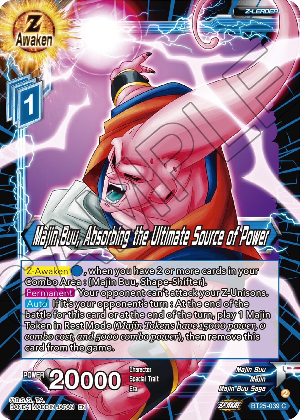 Majin Buu, Absorbing the Ultimate Source of Power (BT25-039) [Legend of the Dragon Balls] | Amazing Games TCG