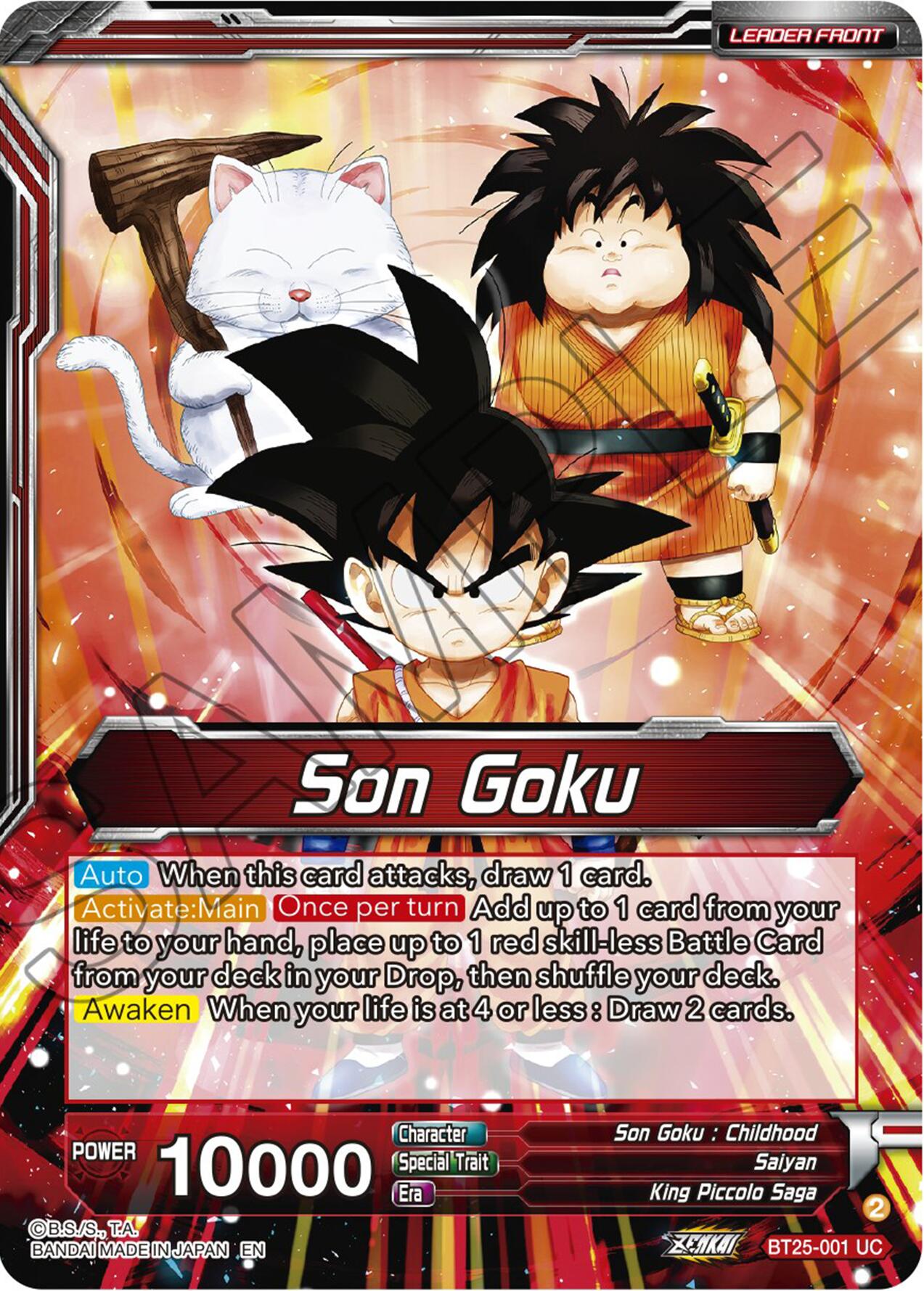 Son Goku // Son Goku, Face-Off With the Great Demon King (BT25-001) [Legend of the Dragon Balls] | Amazing Games TCG