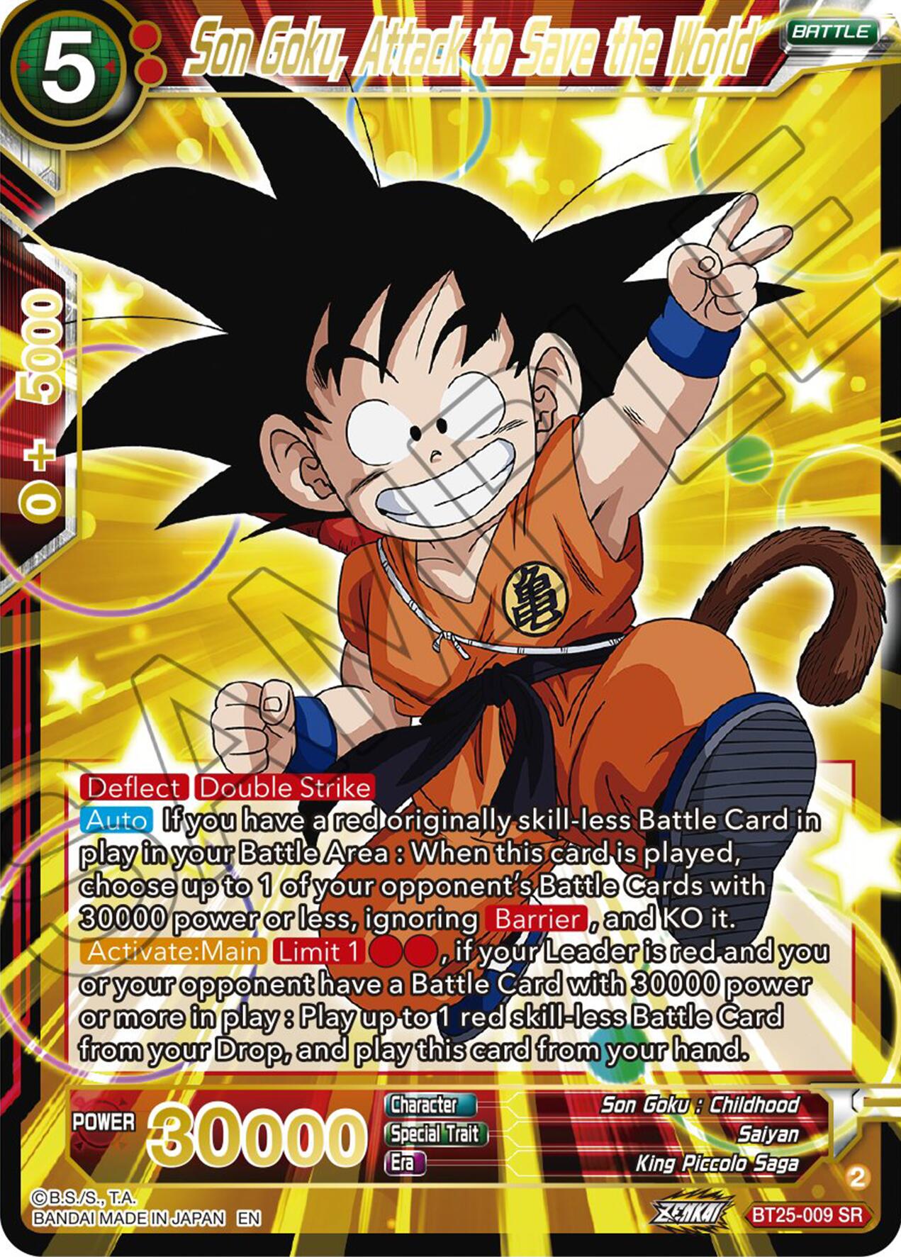 Son Goku, Attack to Save the World (BT25-009) [Legend of the Dragon Balls] | Amazing Games TCG