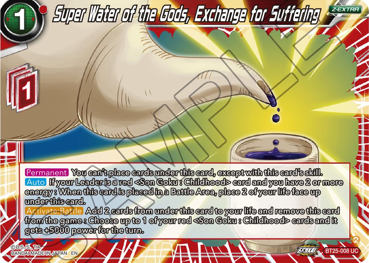 Super Water of the Gods, Exchange for Suffering (BT25-008) [Legend of the Dragon Balls] | Amazing Games TCG
