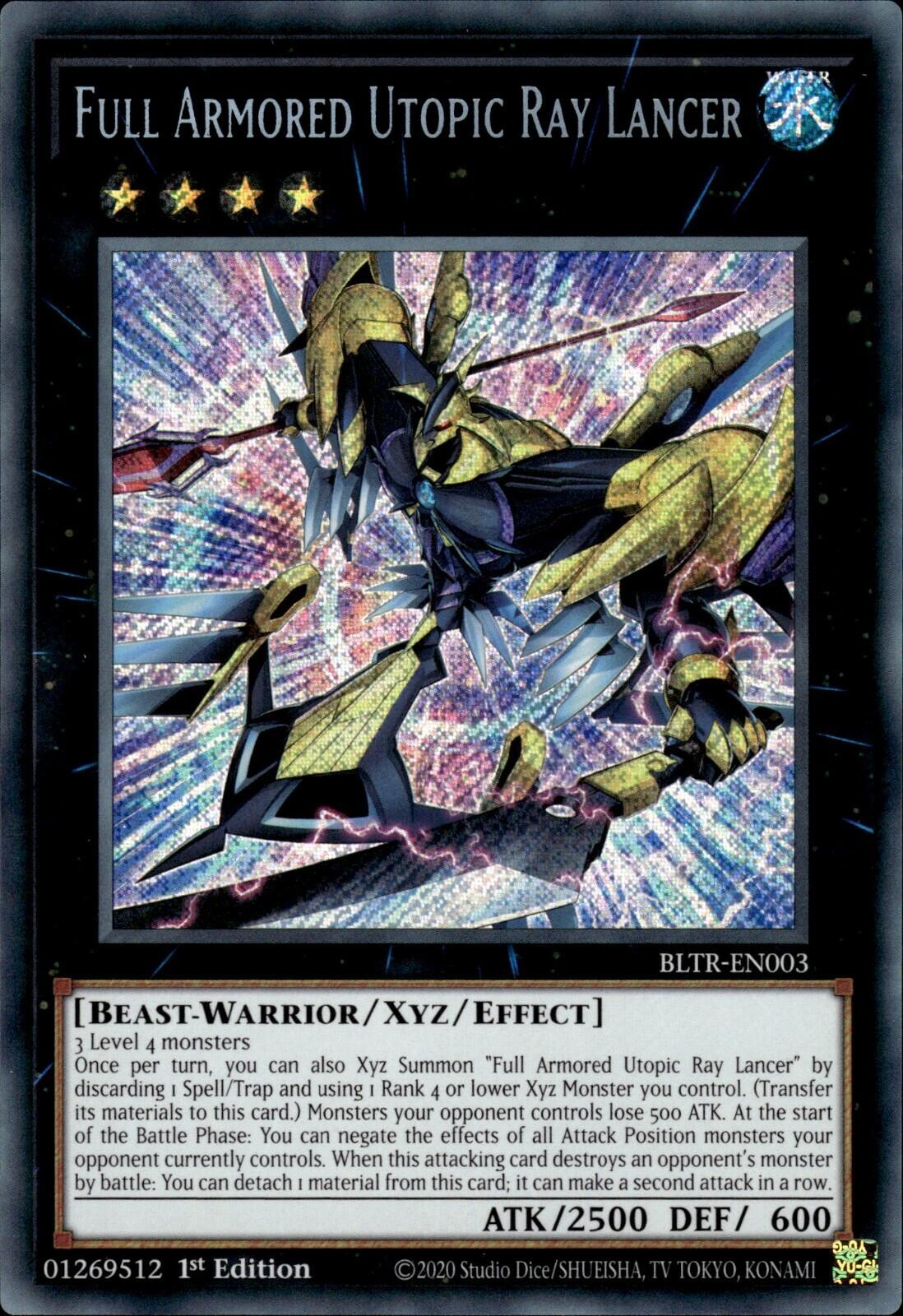 Full Armored Utopic Ray Lancer [BLTR-EN003] Secret Rare | Amazing Games TCG