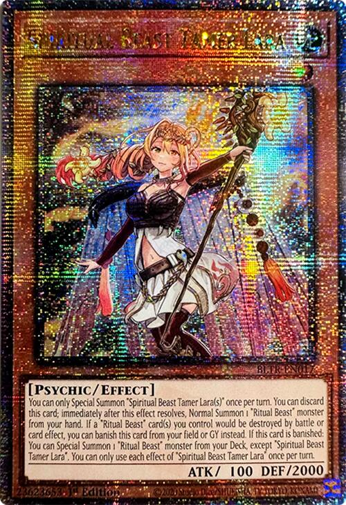 Spiritual Beast Tamer Lara (Quarter Century Secret Rare) [BLTR-EN017] Quarter Century Secret Rare | Amazing Games TCG