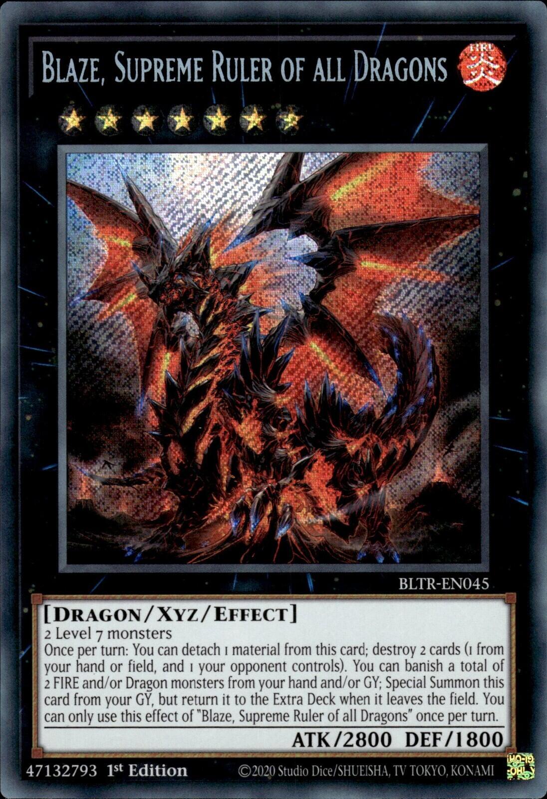 Blaze, Supreme Ruler of all Dragons [BLTR-EN045] Secret Rare | Amazing Games TCG