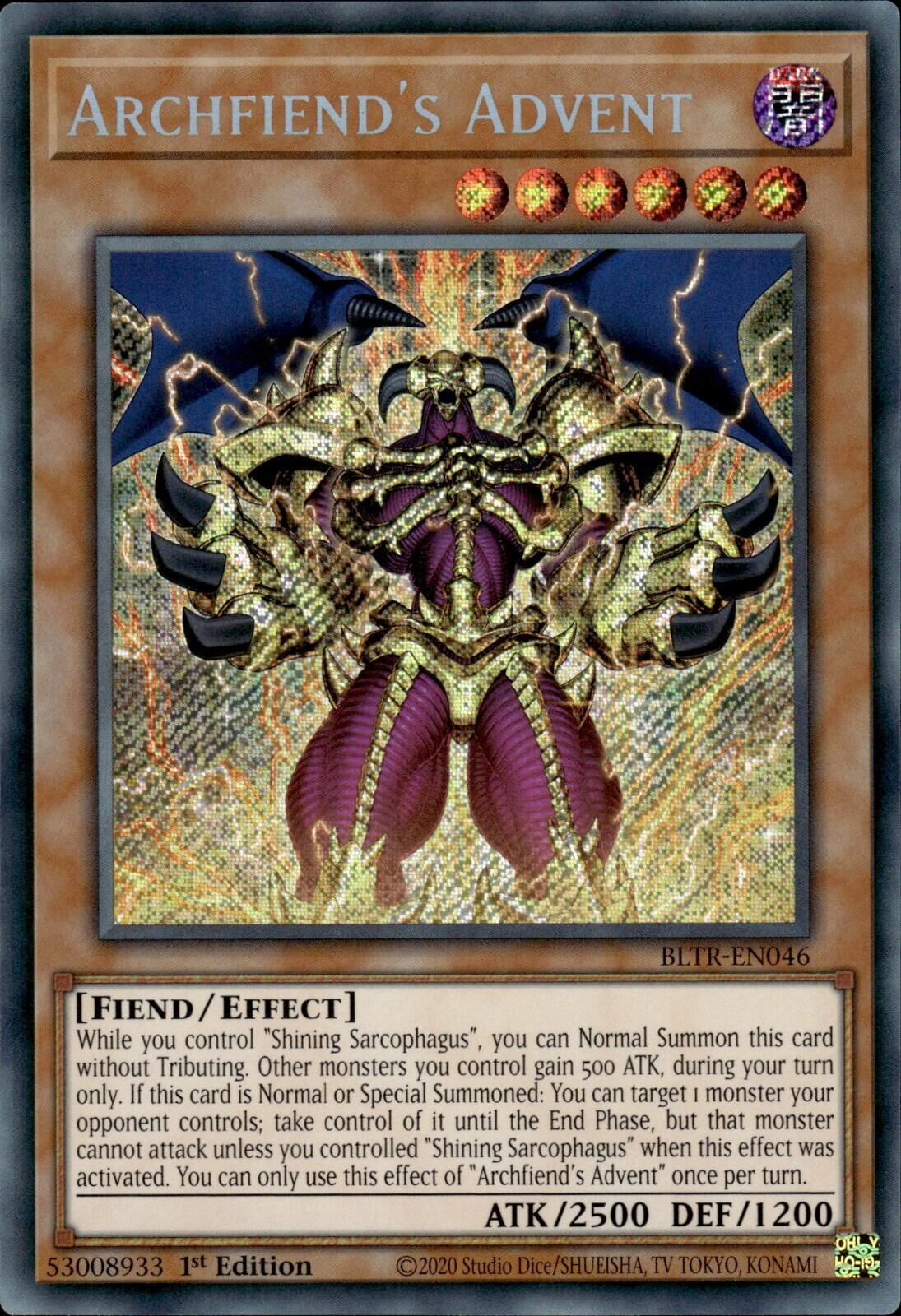 Archfiend's Advent [BLTR-EN046] Secret Rare | Amazing Games TCG