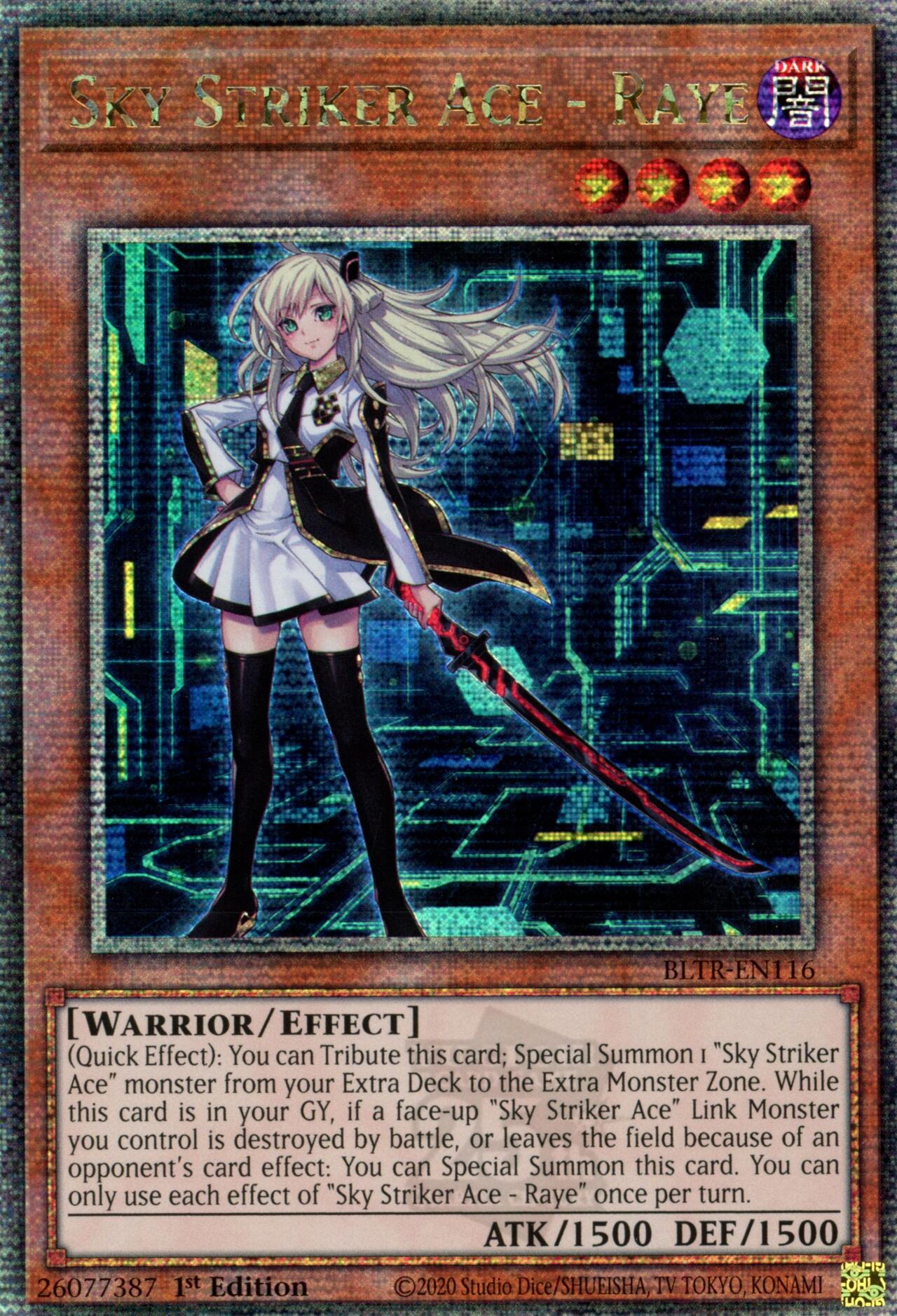 Sky Striker Ace - Raye (Quarter Century Secret Rare) [BLTR-EN116] Quarter Century Secret Rare | Amazing Games TCG