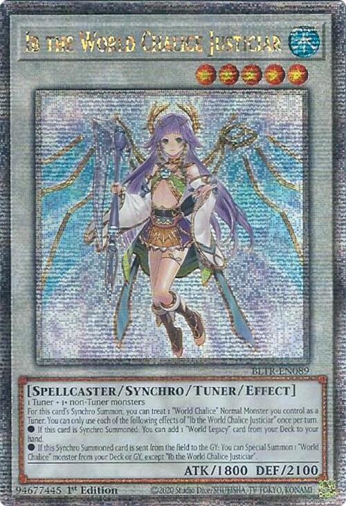 Ib the World Chalice Justiciar (Quarter Century Secret Rare) [BLTR-EN089] Quarter Century Secret Rare | Amazing Games TCG