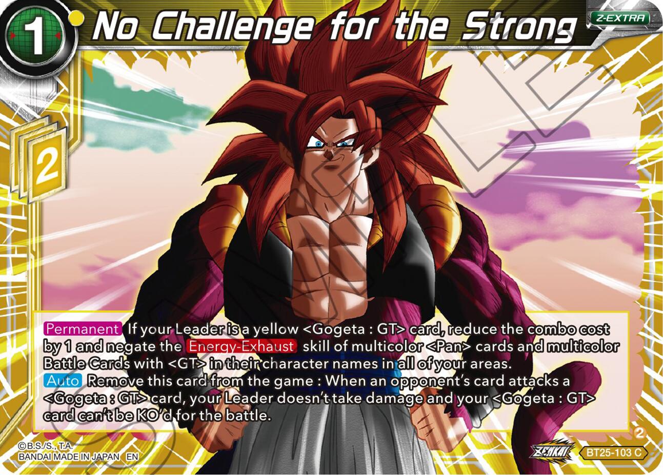 No Challenge for the Strong (BT25-103 C) [Legend of the Dragon Balls] | Amazing Games TCG