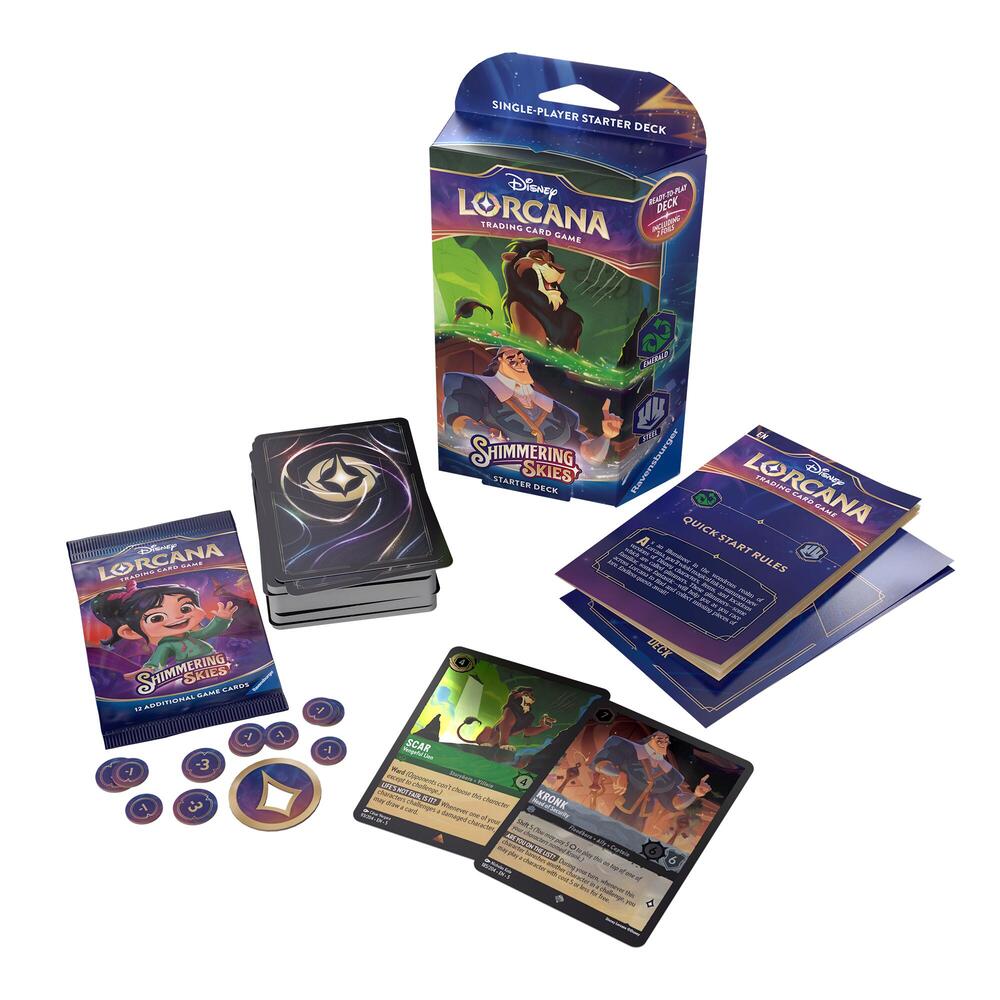 Disney Lorcana: Shimmering Skies Starter Deck (Emerald & Steel) | Amazing Games TCG