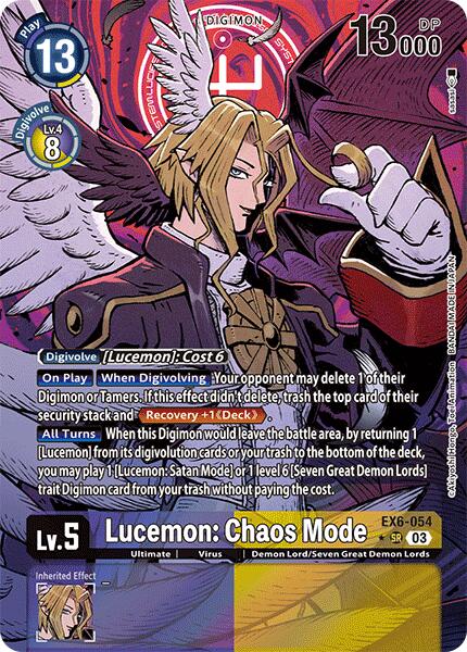 Lucemon: Chaos Mode [EX6-054] (Alternate Art) [Infernal Ascension] | Amazing Games TCG