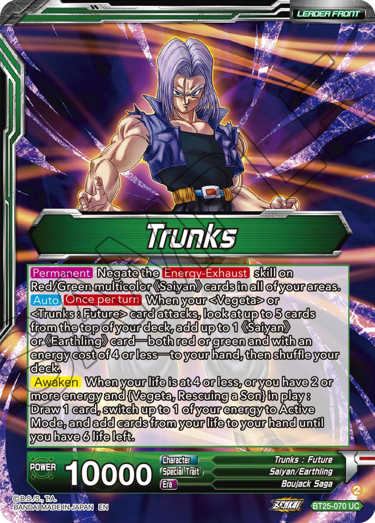 Trunks // SS Trunks, Tournament Battle to the Death (BT25-070) [Legend of the Dragon Balls] | Amazing Games TCG