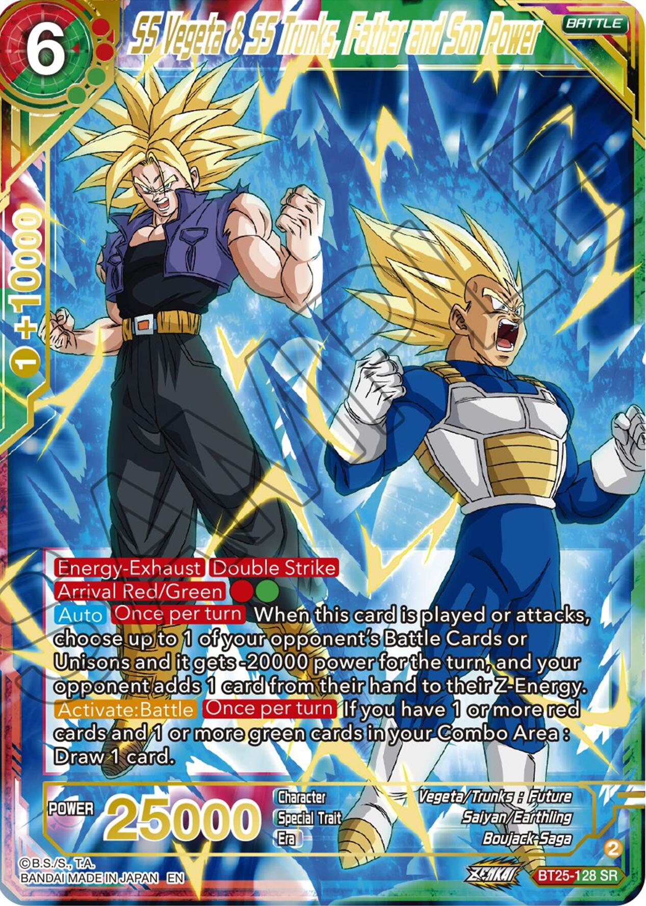SS Vegeta & SS Trunks, Father and Son Power (BT25-128) [Legend of the Dragon Balls] | Amazing Games TCG
