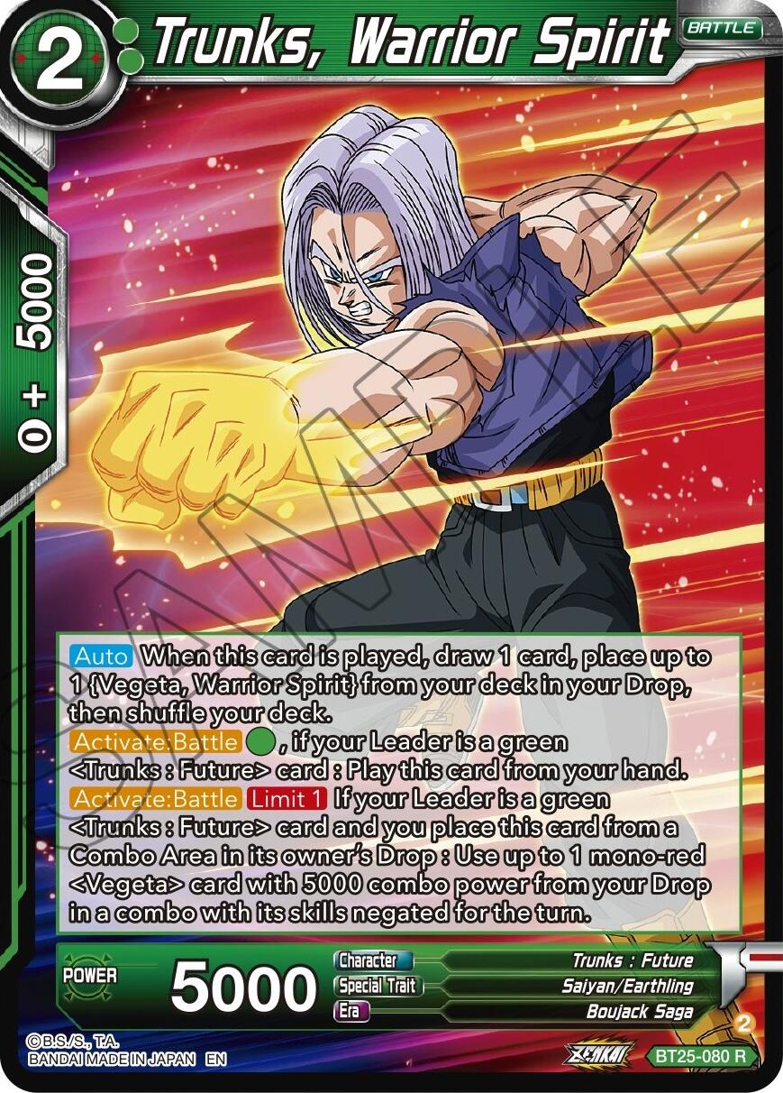 Trunks, Warrior Spirit (BT25-080) [Legend of the Dragon Balls] | Amazing Games TCG