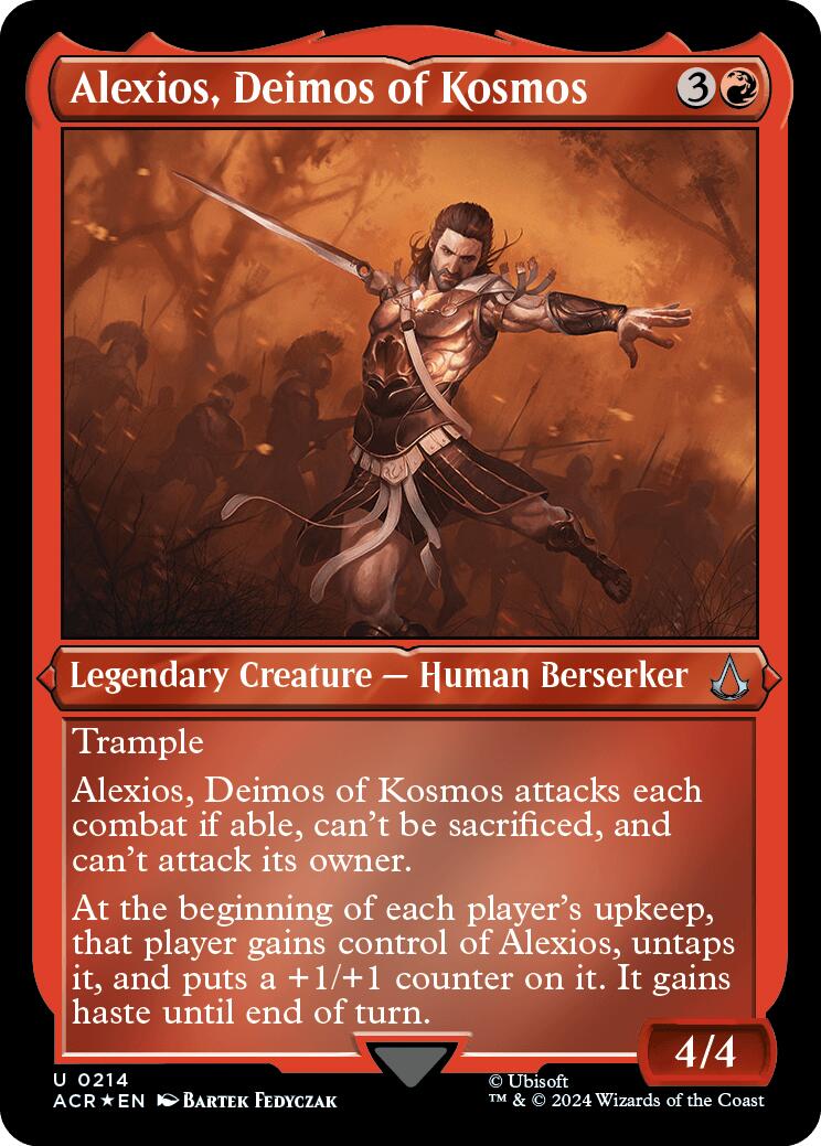 Alexios, Deimos of Kosmos (Foil Etched) [Assassin's Creed] | Amazing Games TCG