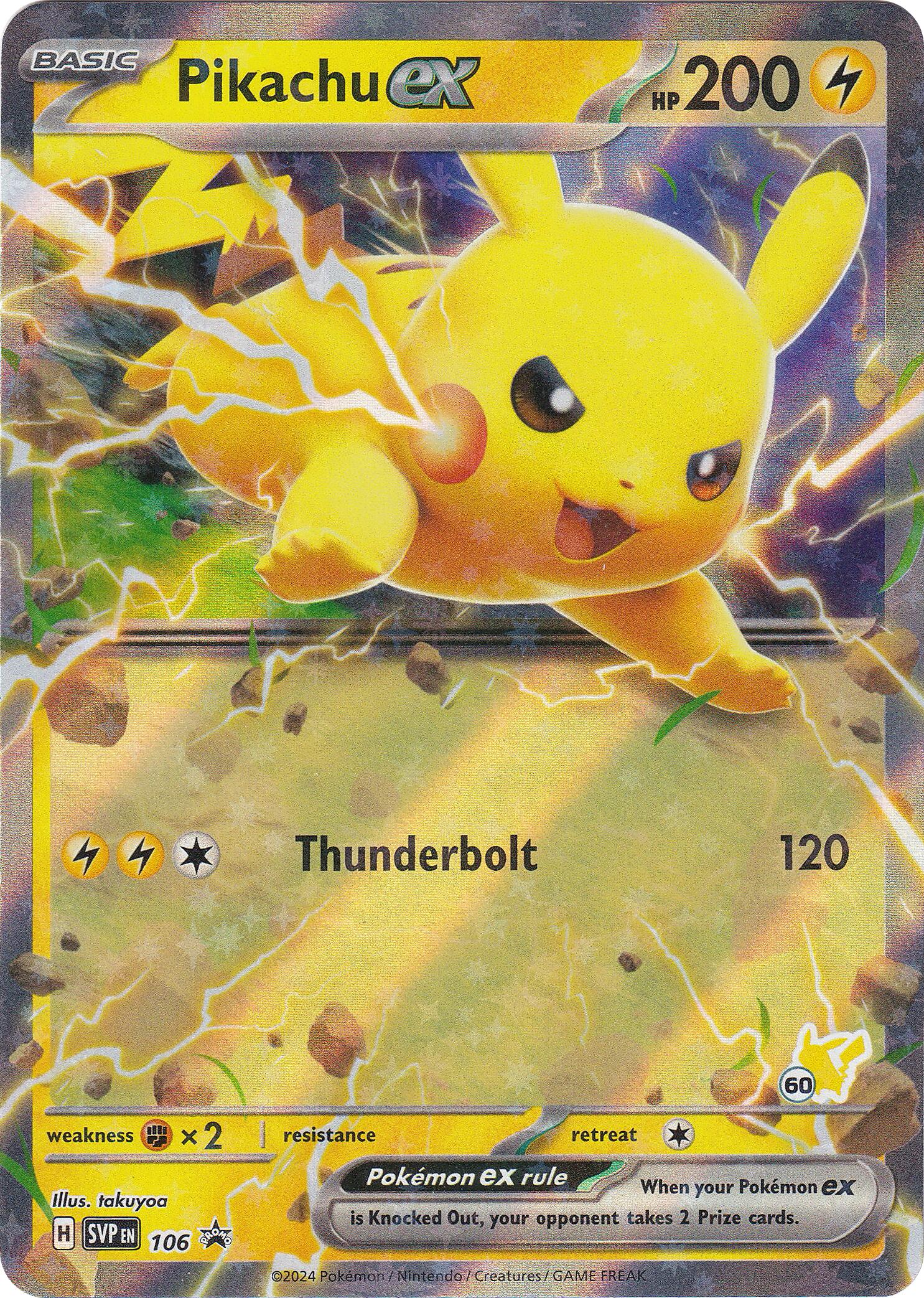 Pikachu ex (106) (Pikachu 60) [Battle Academy 2024] | Amazing Games TCG