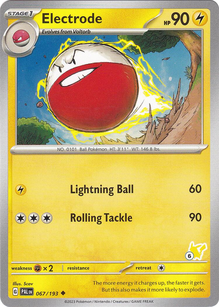 Electrode (067/193) (Pikachu Stamp #6) [Battle Academy 2024] | Amazing Games TCG