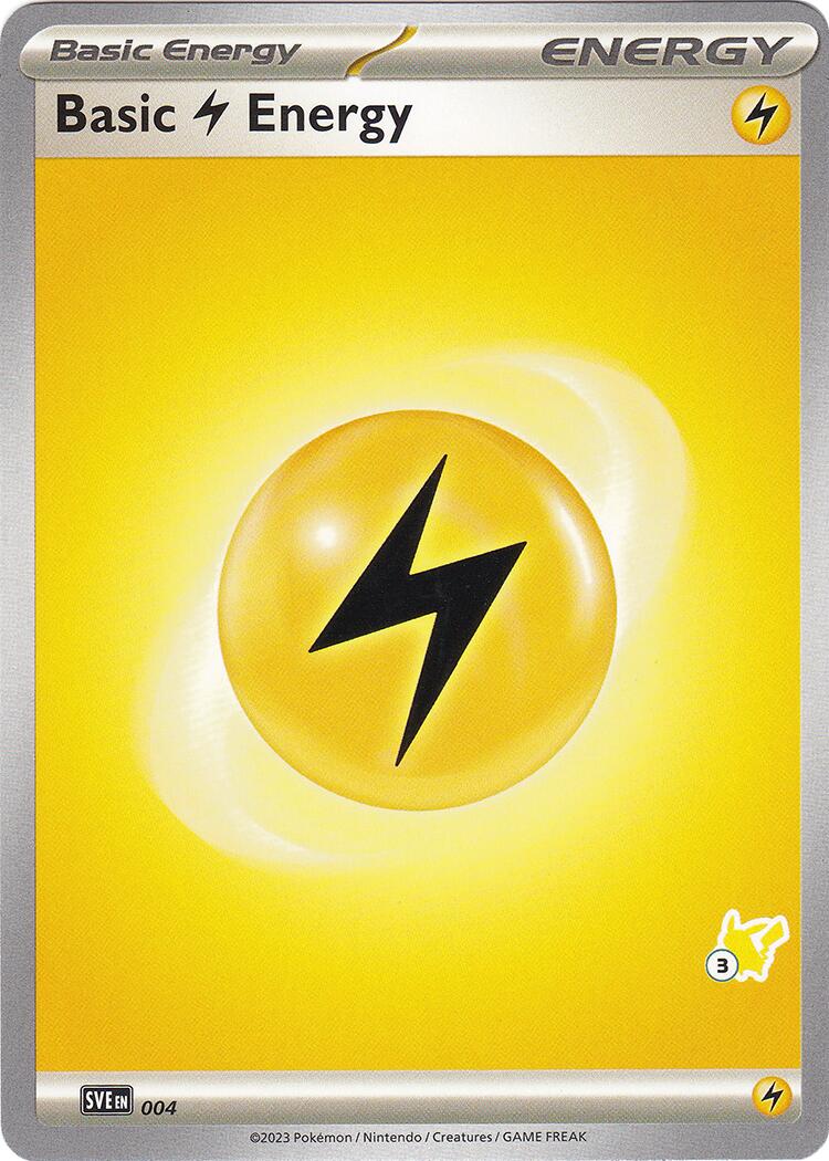 Basic Lightning Energy (004) (Pikachu Stamp #3) [Battle Academy 2024] | Amazing Games TCG