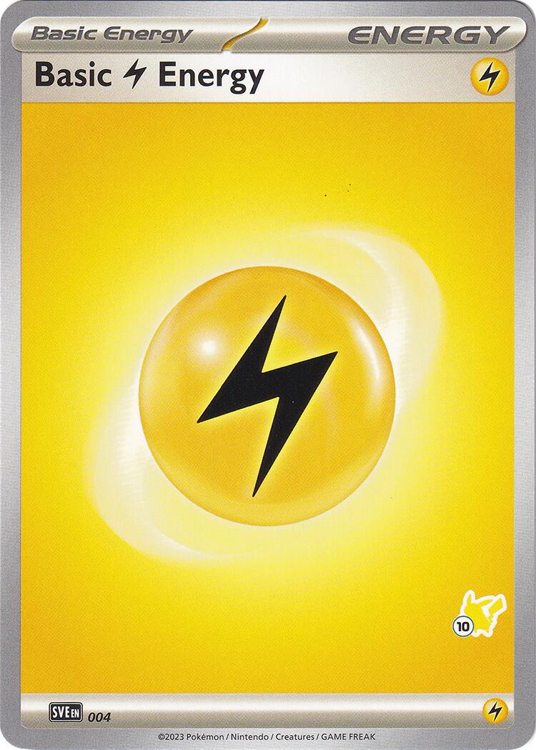 Basic Lightning Energy (004) (Pikachu Stamp #10) [Battle Academy 2024] | Amazing Games TCG