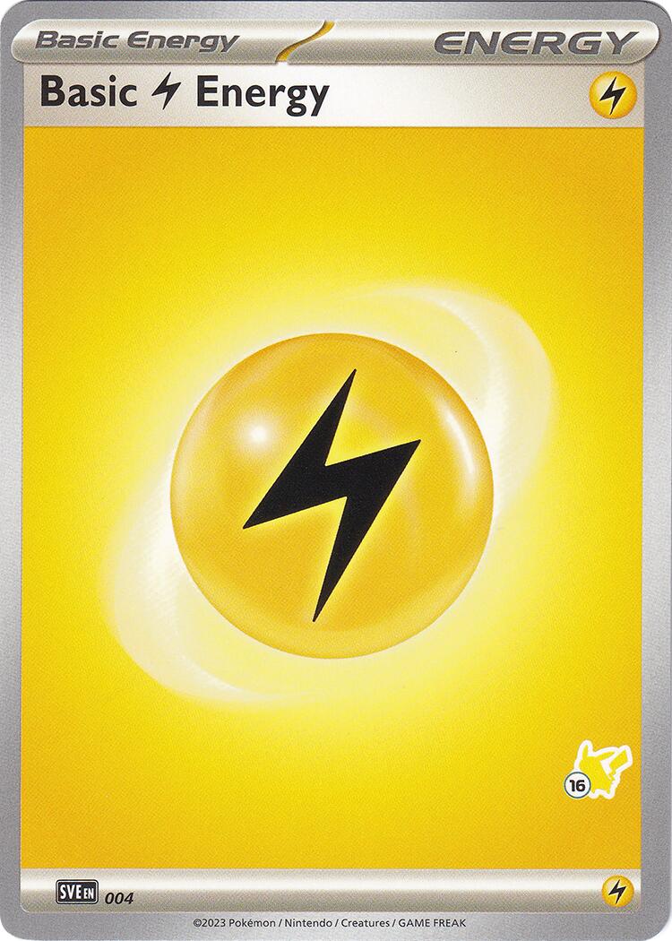 Basic Lightning Energy (004) (Pikachu Stamp #16) [Battle Academy 2024] | Amazing Games TCG