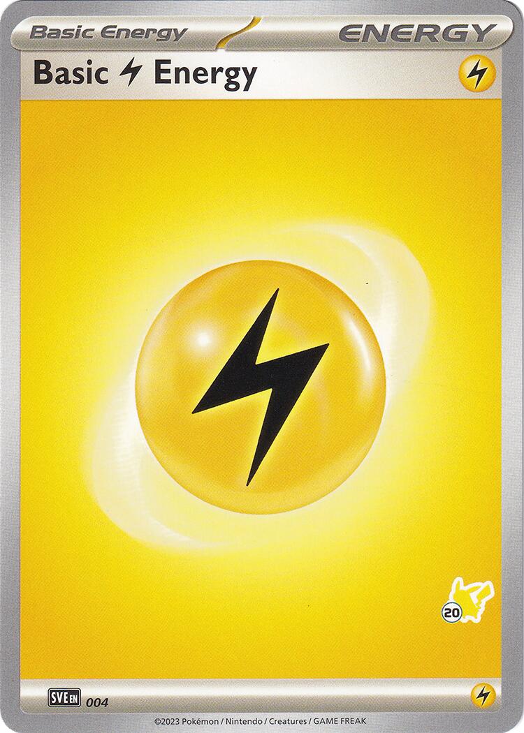 Basic Lightning Energy (004) (Pikachu Stamp #20) [Battle Academy 2024] | Amazing Games TCG