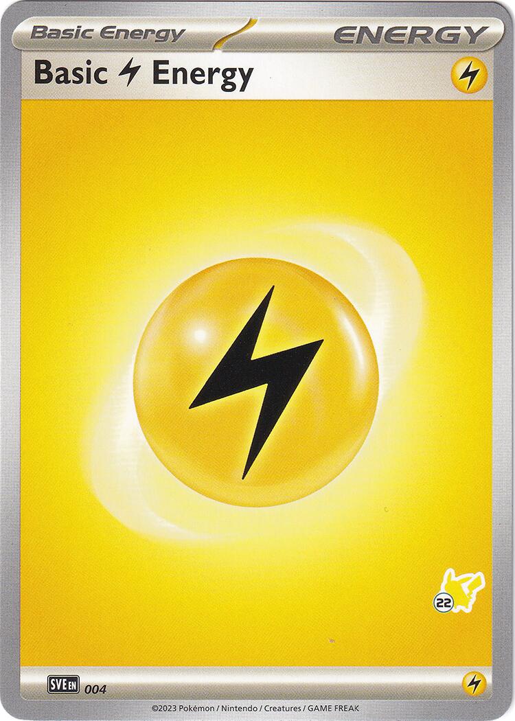 Basic Lightning Energy (004) (Pikachu Stamp #22) [Battle Academy 2024] | Amazing Games TCG