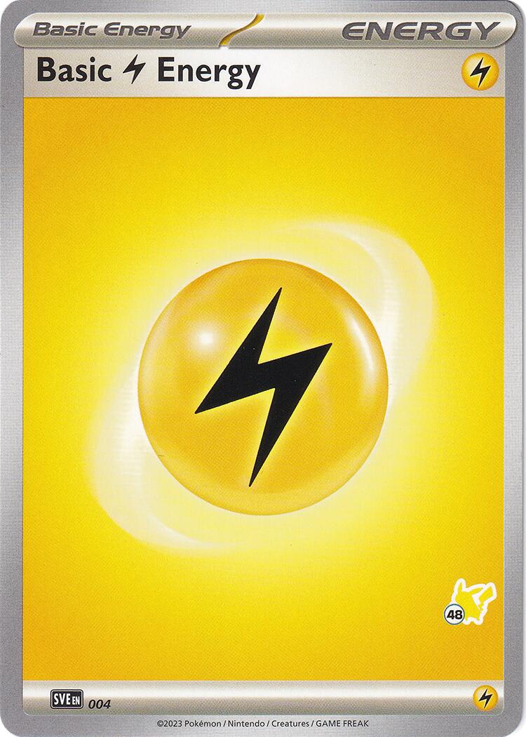 Basic Lightning Energy (004) (Pikachu Stamp #48) [Battle Academy 2024] | Amazing Games TCG