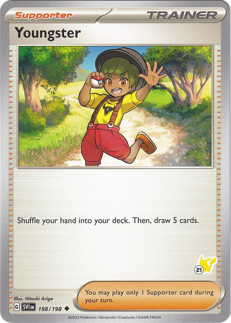 Youngster (198/198) (Pikachu Stamp #21) [Battle Academy 2024] | Amazing Games TCG