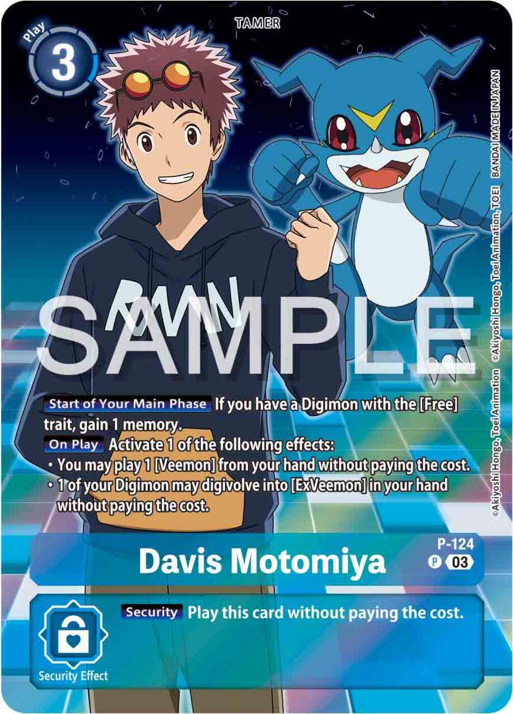 Davis Motomiya [P-124] (Digimon Adventure 02: The Beginning Set) [Promotional Cards] | Amazing Games TCG