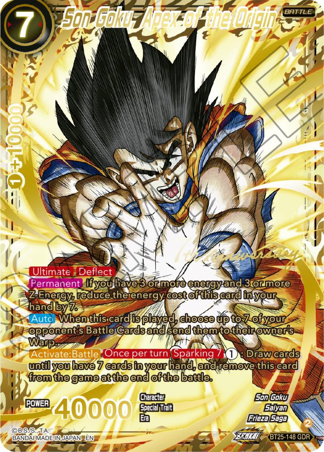 Son Goku, Apex of the Origin (GDR) (BT25-148) [Legend of the Dragon Balls] | Amazing Games TCG