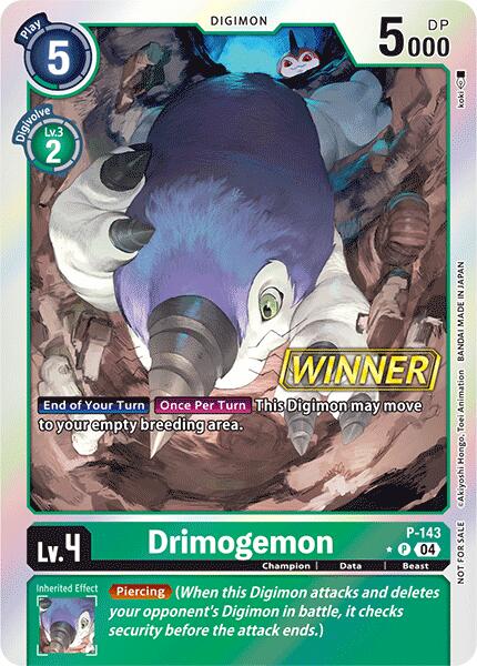 Drimogemon [P-143] (Store Tournament 2024 Jul. – Sep. Winner Pack) [Promotional Cards] | Amazing Games TCG