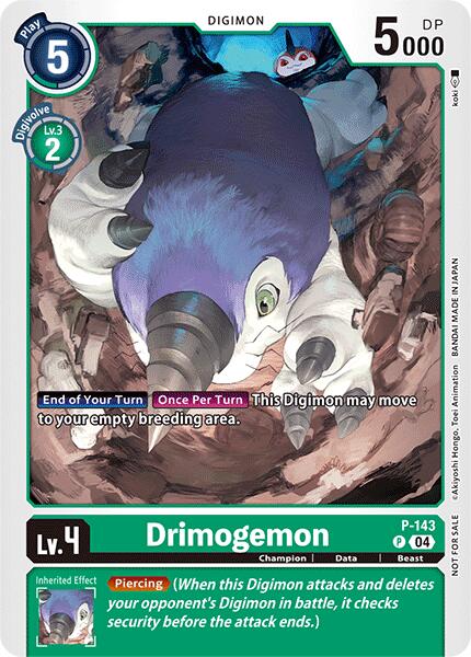 Drimogemon [P-143] (Store Tournament 2024 Jul. – Sep. Participation Pack) [Promotional Cards] | Amazing Games TCG