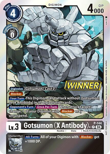 Gotsumon (X Antibody) [P-144] (Store Tournament 2024 Jul. – Sep. Winner Pack) [Promotional Cards] | Amazing Games TCG