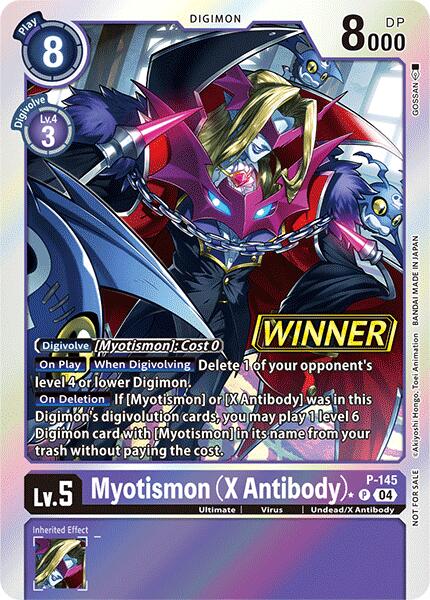 Myotismon (X Antibody) [P-145] (Store Tournament 2024 Jul. – Sep. Winner Pack) [Promotional Cards] | Amazing Games TCG