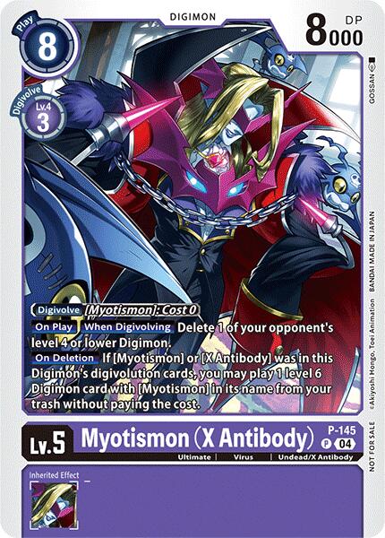 Myotismon (X Antibody) [P-145] (Store Tournament 2024 Jul. – Sep. Participation Pack) [Promotional Cards] | Amazing Games TCG