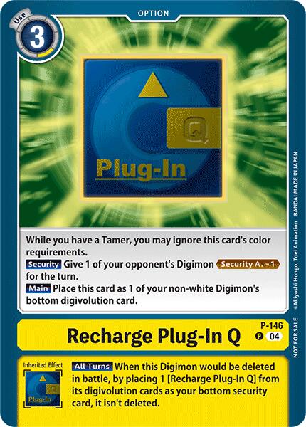Recharge Plug-In Q [P-146] (Store Tournament 2024 Jul. – Sep. Participation Pack) [Promotional Cards] | Amazing Games TCG