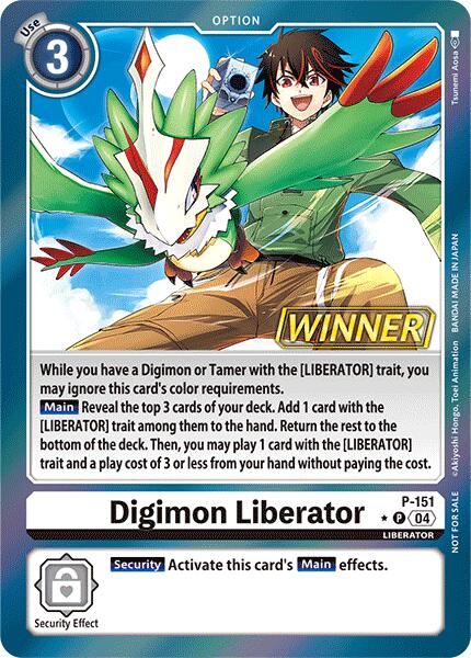 Digimon Liberator [P-151] (Store Tournament 2024 Jul. – Sep. Winner Pack) [Promotional Cards] | Amazing Games TCG