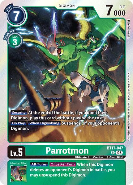 Parrotmon [BT17-047] [Secret Crisis] | Amazing Games TCG