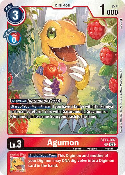 Agumon [BT17-007] [Secret Crisis] | Amazing Games TCG